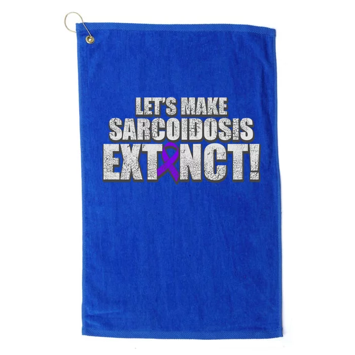 Sarcoidosis Survivor Extinction Awareness Warrior Gift Platinum Collection Golf Towel