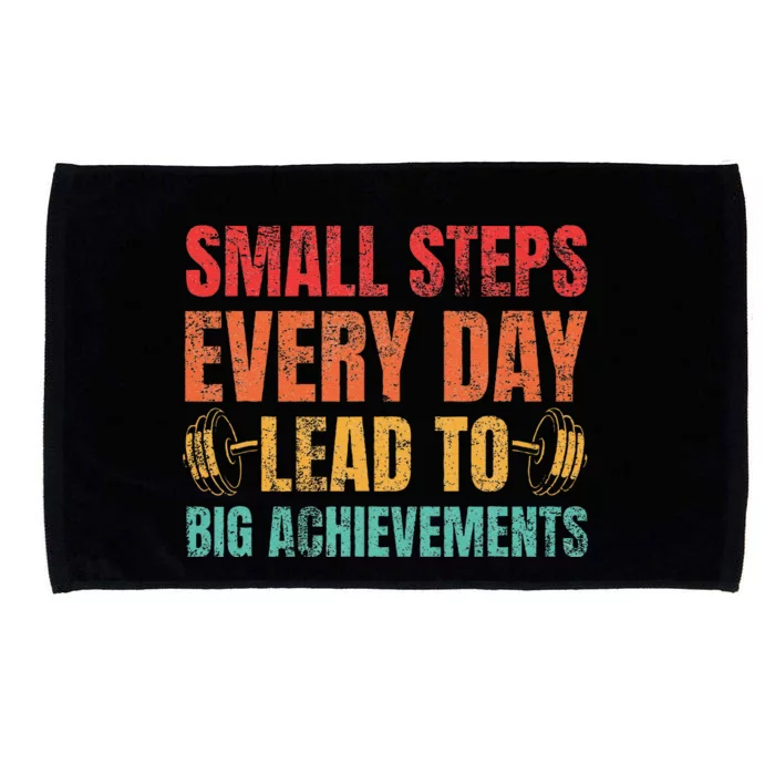 Small Steps Every Day Lead To Big Achievements Microfiber Hand Towel