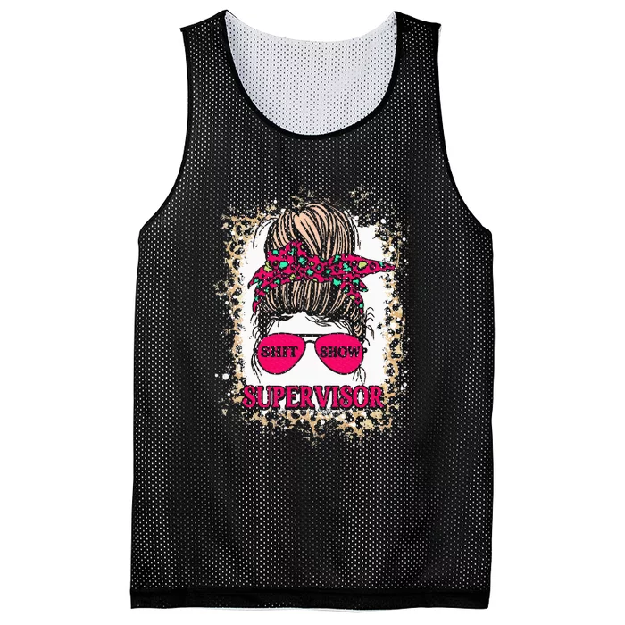 Shitshow Supervisor Funny Mom Boss Manager Teacher Mesh Reversible Basketball Jersey Tank