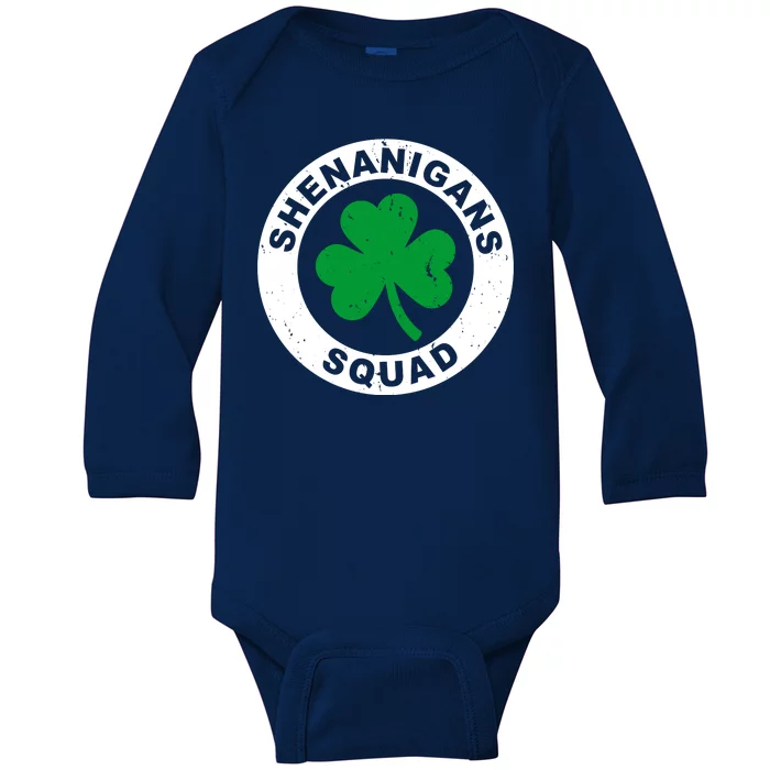 Shenanigans Squad Funny St PatrickS Day Party Baby Long Sleeve Bodysuit