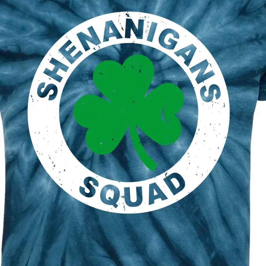 Shenanigans Squad Funny St PatrickS Day Party Kids Tie-Dye T-Shirt