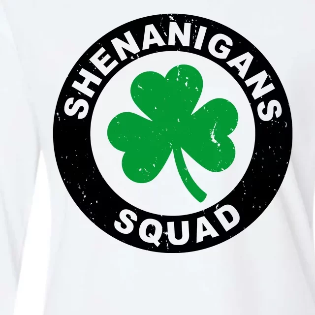 Shenanigans Squad Funny St PatrickS Day Party Womens Cotton Relaxed Long Sleeve T-Shirt