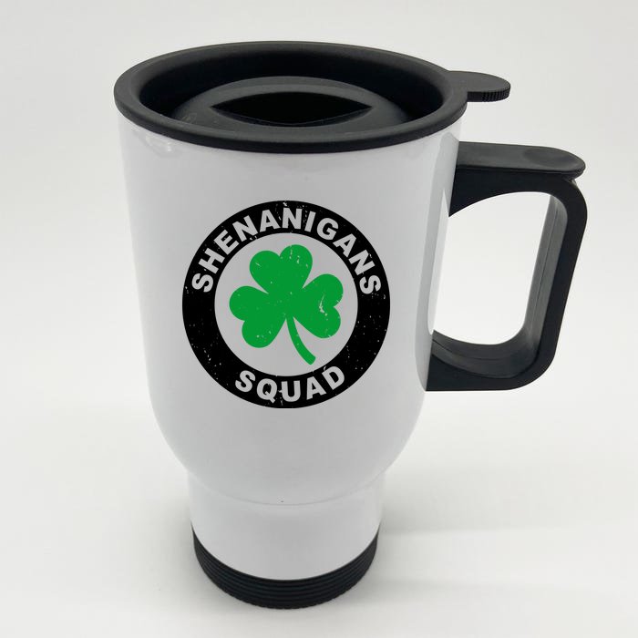 Shenanigans Squad Funny St PatrickS Day Party Front & Back Stainless Steel Travel Mug