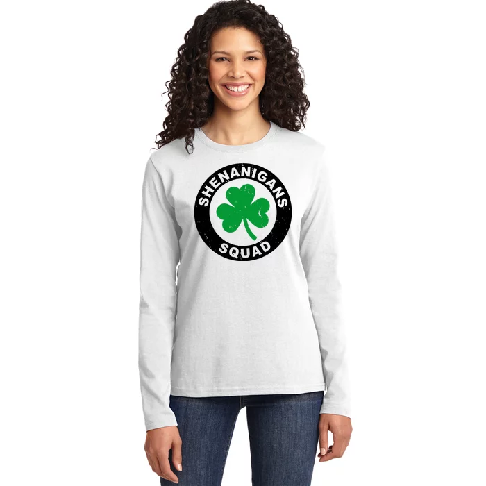 Shenanigans Squad Funny St PatrickS Day Party Ladies Long Sleeve Shirt