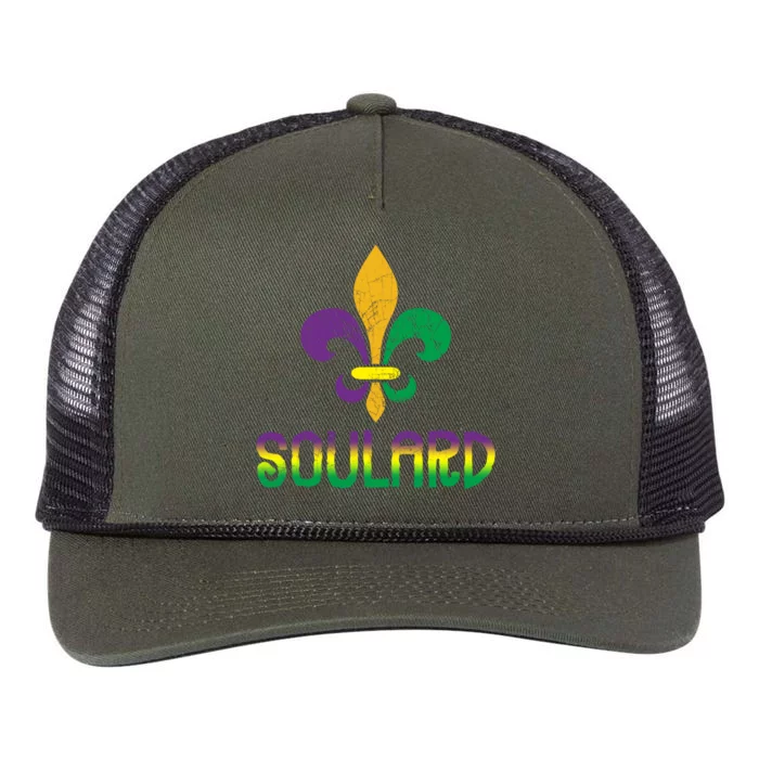 Soulard Stl Fleur De Lis Gift Retro Rope Trucker Hat Cap