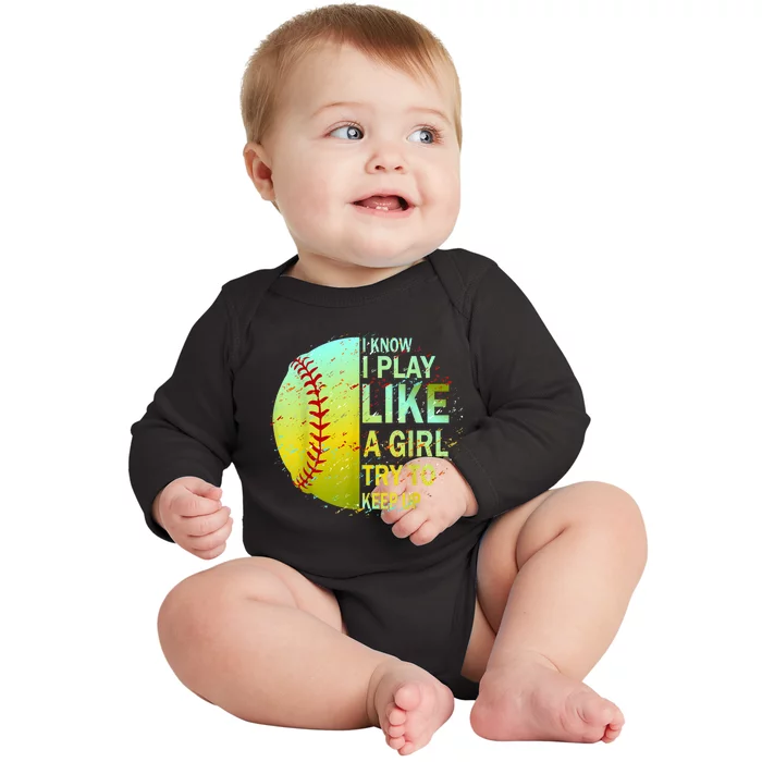 Softball Shirts For Girls | Softball TShirt Baby Long Sleeve Bodysuit