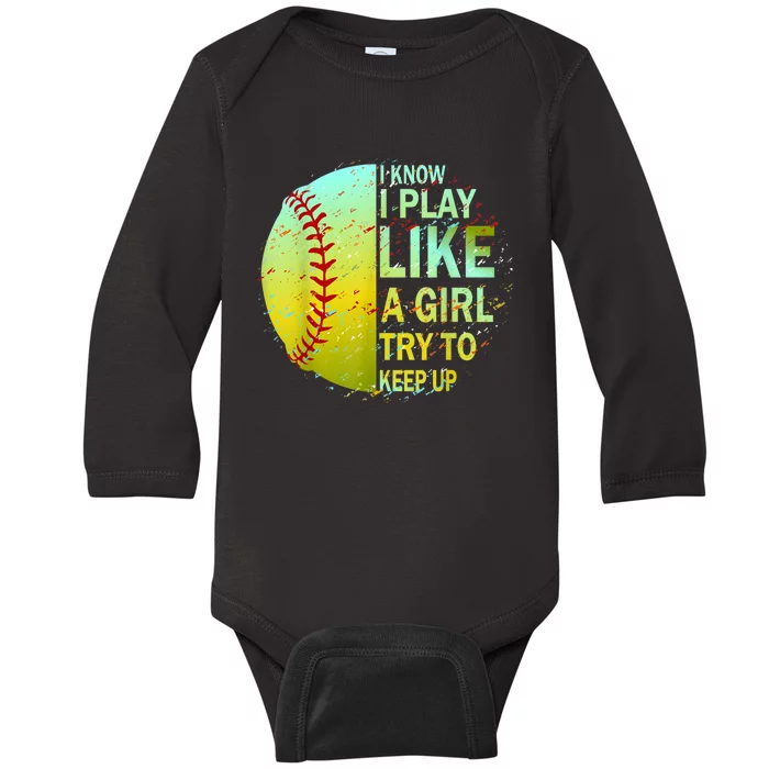 Softball Shirts For Girls | Softball TShirt Baby Long Sleeve Bodysuit