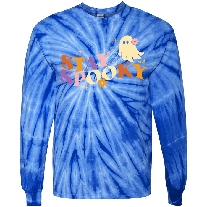 Stay Spooky Funny Halloween Costume Cute Gift Tie-Dye Long Sleeve Shirt