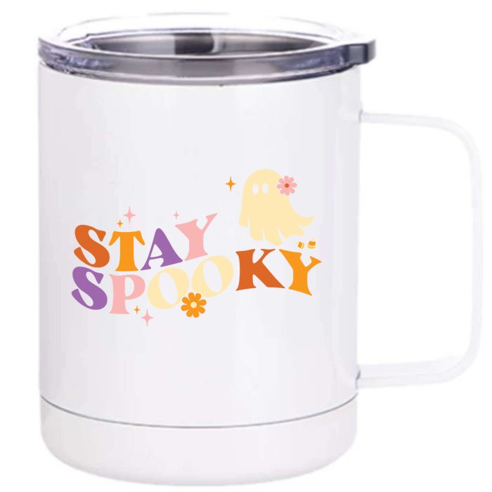 Stay Spooky Funny Halloween Costume Cute Gift Front & Back 12oz Stainless Steel Tumbler Cup