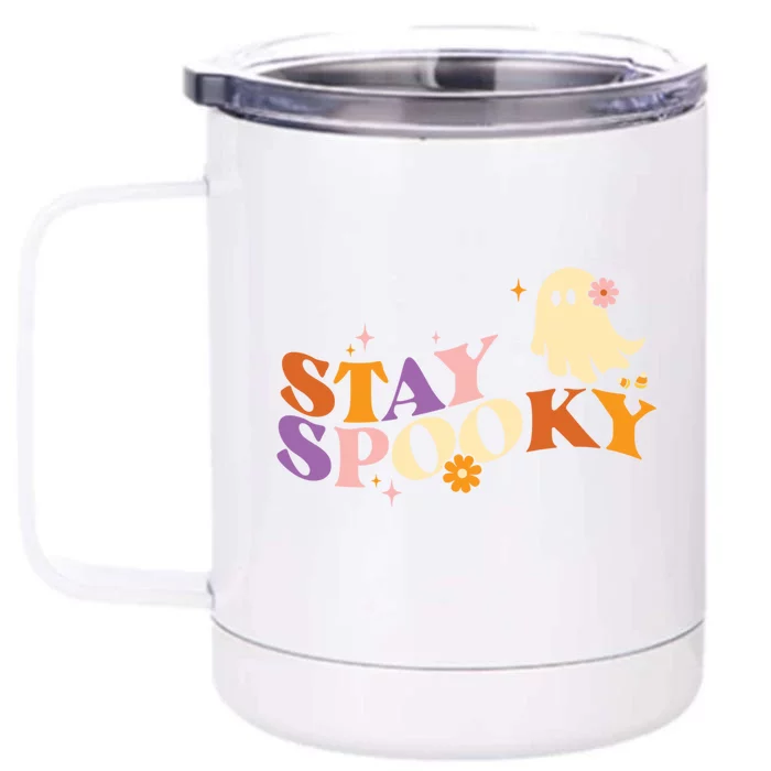 Stay Spooky Funny Halloween Costume Cute Gift Front & Back 12oz Stainless Steel Tumbler Cup