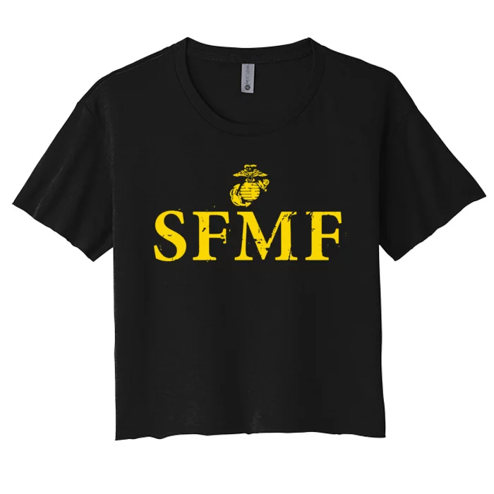 SFMF Semper Fi US Marines Women's Crop Top Tee