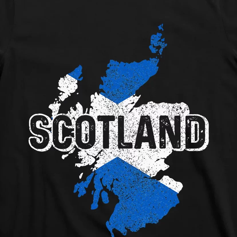 Scotland Scottish Flag Map Pride T-Shirt