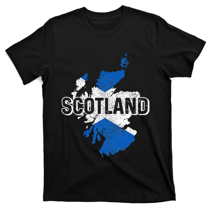 Scotland Scottish Flag Map Pride T-Shirt