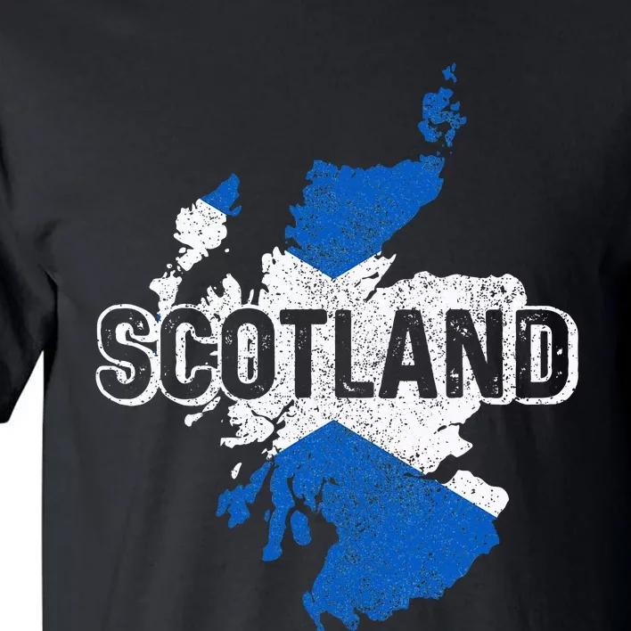 Scotland Scottish Flag Map Pride Tall T-Shirt