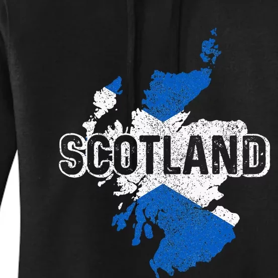 Scotland Scottish Flag Map Pride Women's Pullover Hoodie