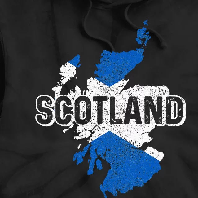 Scotland Scottish Flag Map Pride Tie Dye Hoodie