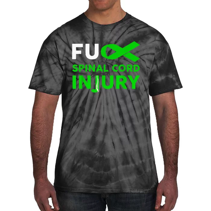 Support Survivor Fuck Spinal Cord Injury Awareness Tie-Dye T-Shirt