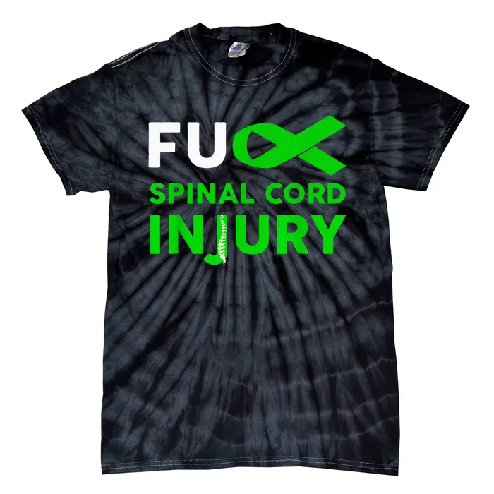 Support Survivor Fuck Spinal Cord Injury Awareness Tie-Dye T-Shirt