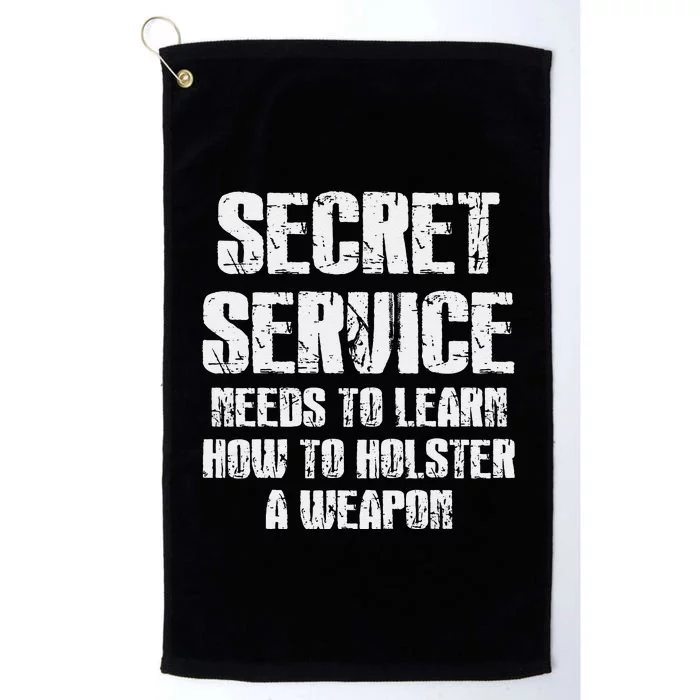 Secret Service Funny Holster Failure Secret Service Trump Platinum Collection Golf Towel