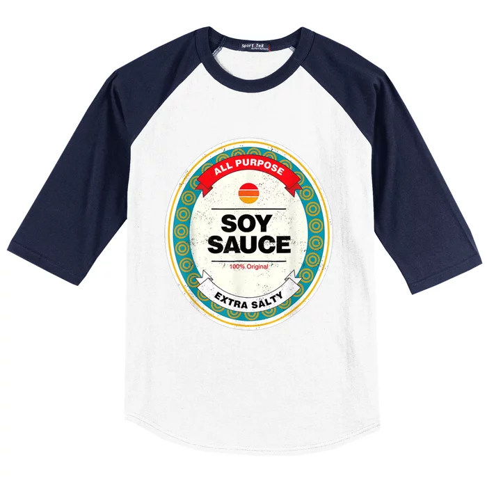 Soy Sauce Funny Costume Vegan Soy Sauce Funny Sushi Matching Group Halloween Baseball Sleeve Shirt