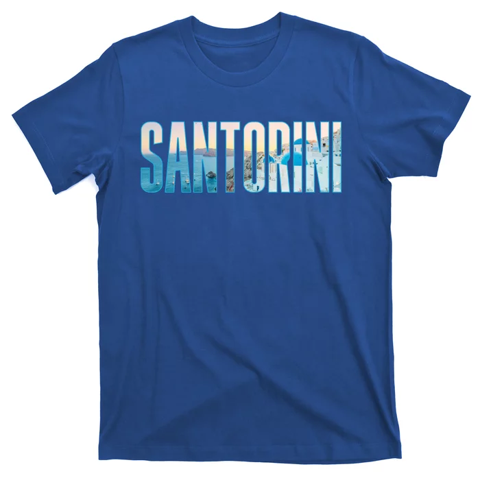 Santorini Souvenir For Couple Or Family Summer Vacay Graphic Gift T-Shirt