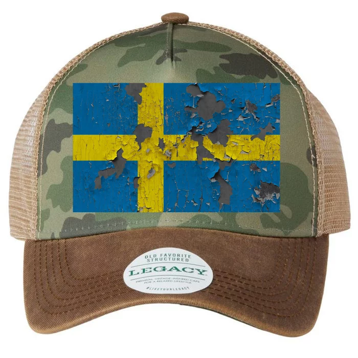 Sweden Stone Flag Legacy Tie Dye Trucker Hat