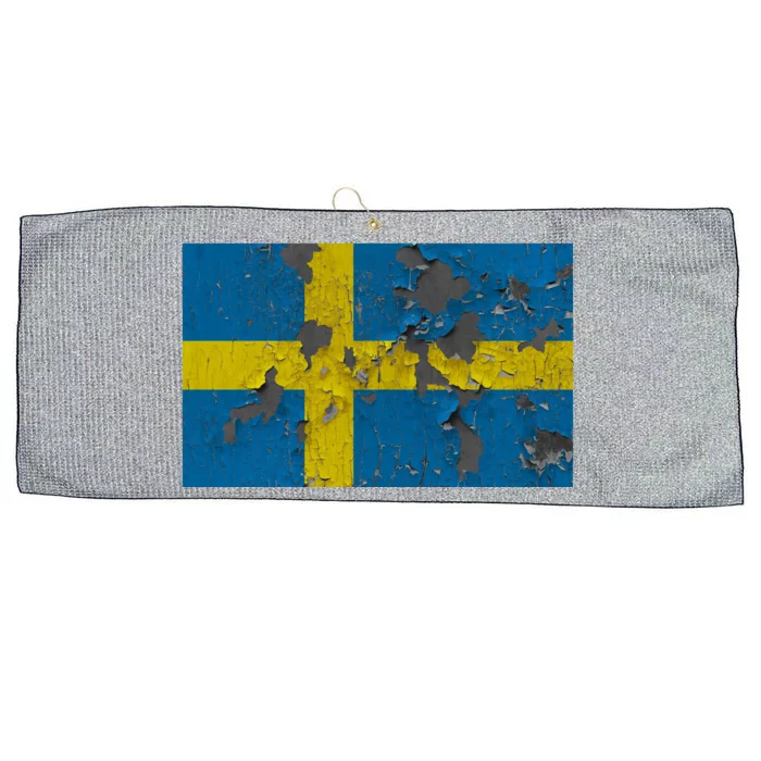 Sweden Stone Flag Large Microfiber Waffle Golf Towel