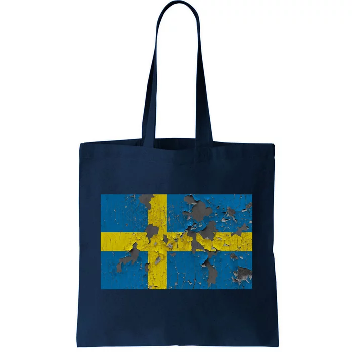 Sweden Stone Flag Tote Bag