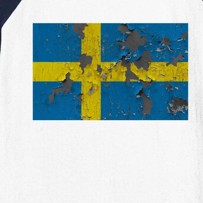 Sweden Stone Flag Baseball Sleeve Shirt