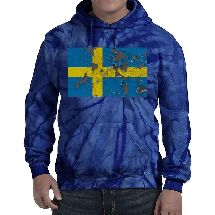 Sweden Stone Flag Tie Dye Hoodie