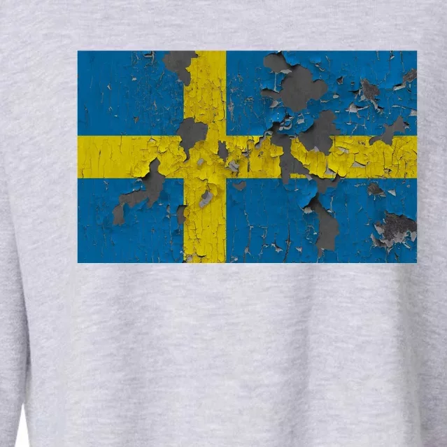 Sweden Stone Flag Cropped Pullover Crew