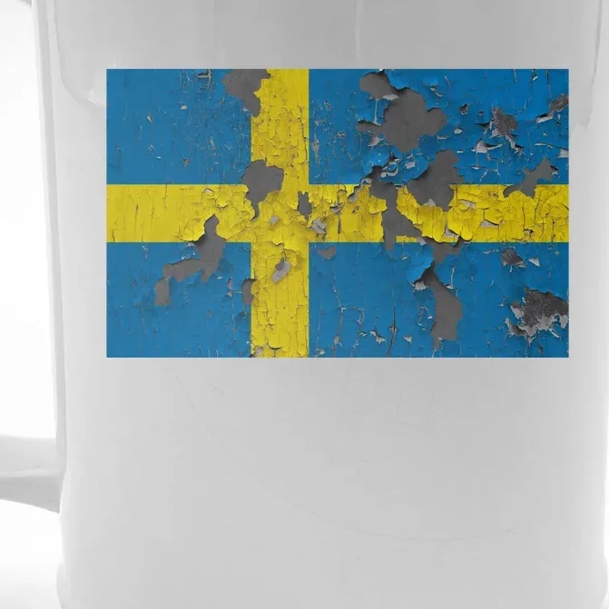 Sweden Stone Flag Front & Back Beer Stein