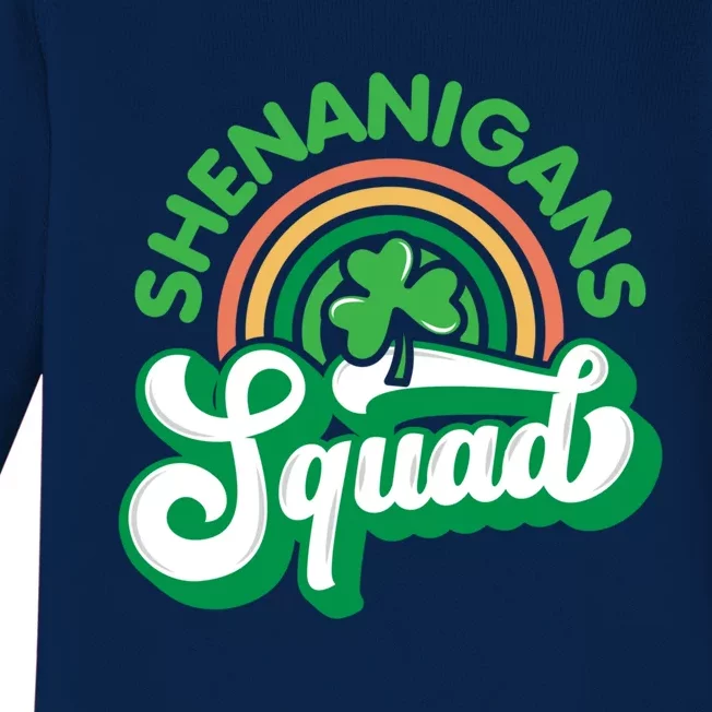 Shenanigans Squad Funny St Patricks Day Ing Cute Gift Baby Long Sleeve Bodysuit