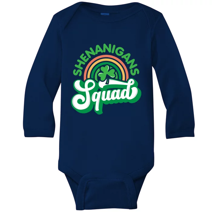 Shenanigans Squad Funny St Patricks Day Ing Cute Gift Baby Long Sleeve Bodysuit