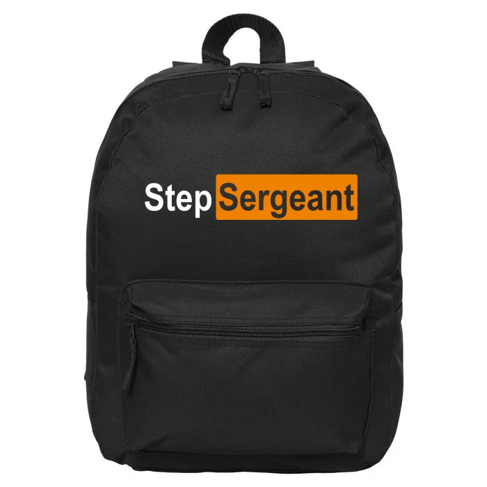 Step Sergeant Funny Military 16 in Basic Backpack