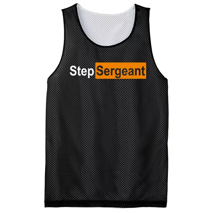 Step Sergeant Funny Military Mesh Reversible Basketball Jersey Tank