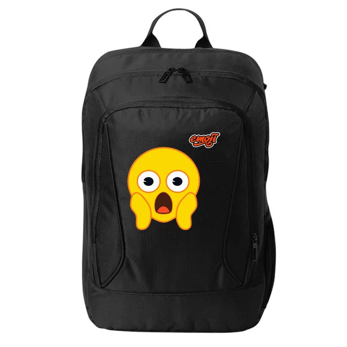 Scared Screaming Face Flat City Backpack