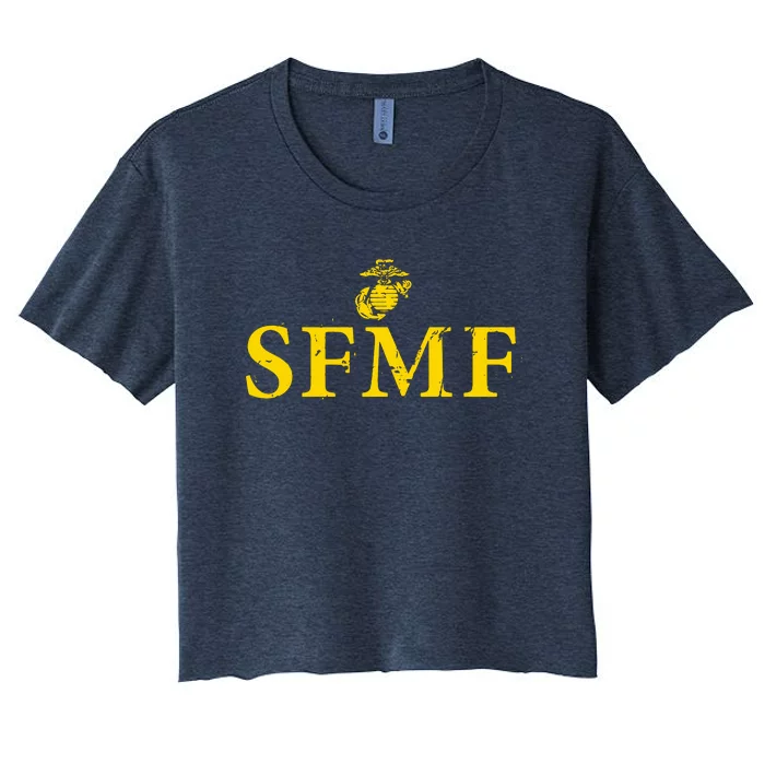 SFMF Semper Fi US Marines Women's Crop Top Tee