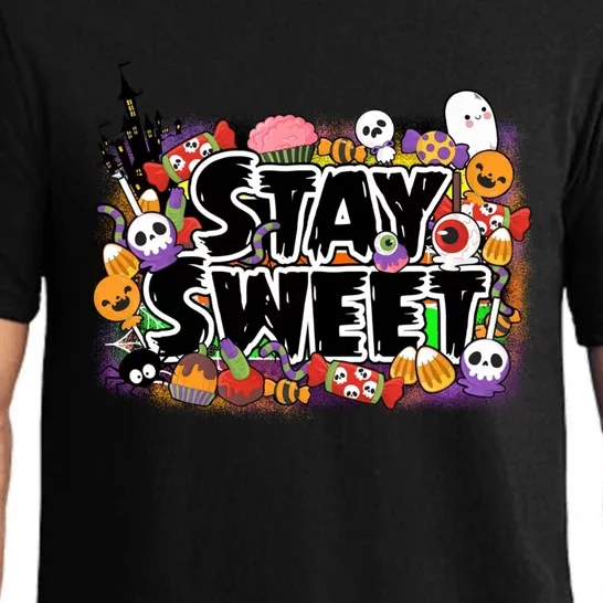 Stay Sweet Funny Halloween Lover Spooky Season Gift Ideas Gift Pajama Set