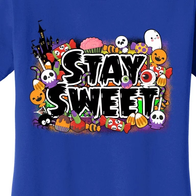 Stay Sweet Funny Halloween Lover Spooky Season Gift Ideas Gift Women's T-Shirt