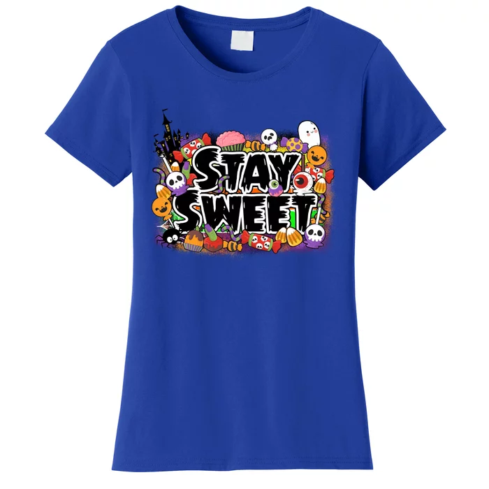 Stay Sweet Funny Halloween Lover Spooky Season Gift Ideas Gift Women's T-Shirt