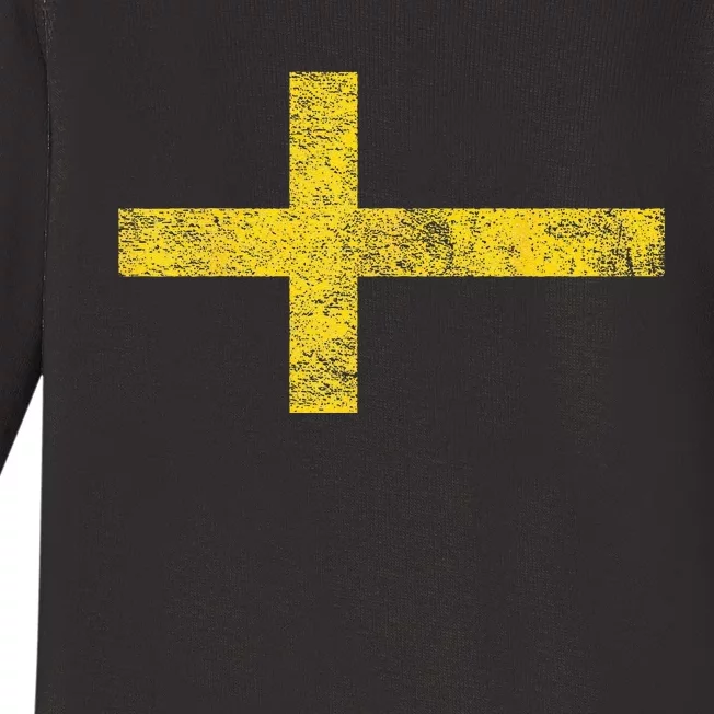 SWEDEN SWEDISH FLAG SVENSKA SVERIGE NORDIC CROSS Baby Long Sleeve Bodysuit