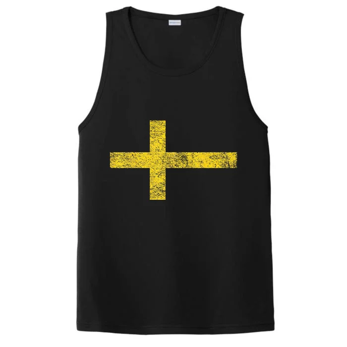 SWEDEN SWEDISH FLAG SVENSKA SVERIGE NORDIC CROSS Performance Tank