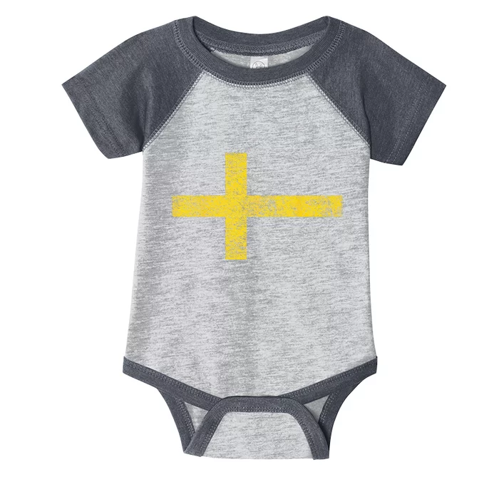 SWEDEN SWEDISH FLAG SVENSKA SVERIGE NORDIC CROSS Infant Baby Jersey Bodysuit