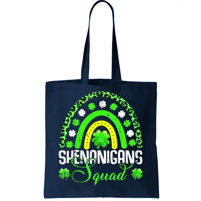 Shenanigans Squad Funny St Patricks Day Costume Rainbow Gift Tote Bag