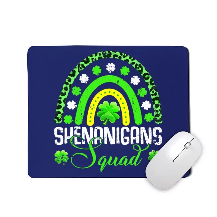 Shenanigans Squad Funny St Patricks Day Costume Rainbow Gift Mousepad