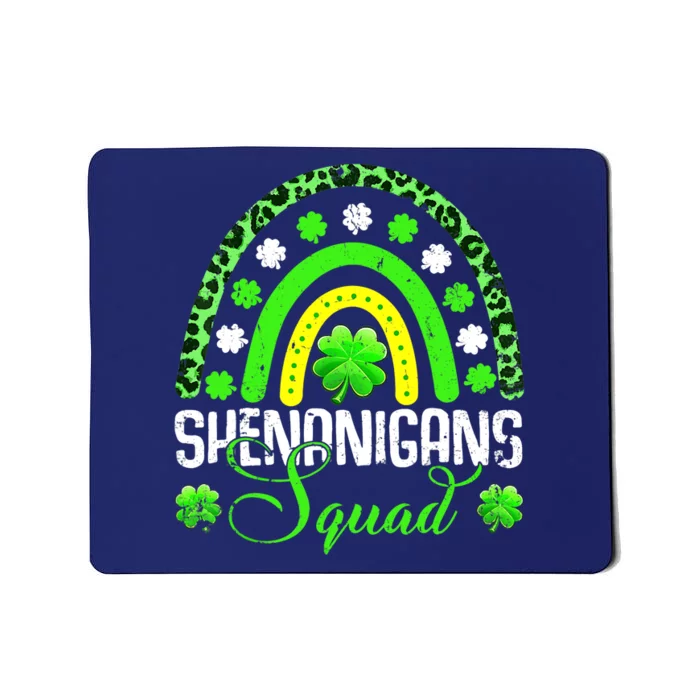 Shenanigans Squad Funny St Patricks Day Costume Rainbow Gift Mousepad