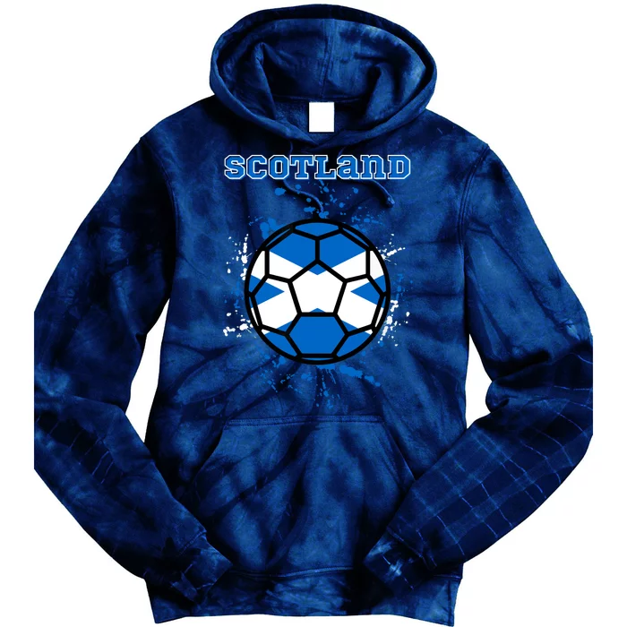 Soccer Scotland Funny Tie Dye Hoodie