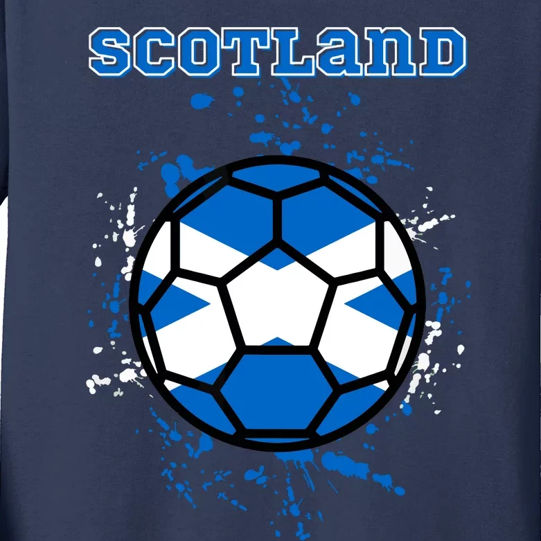 Soccer Scotland Funny Kids Long Sleeve Shirt