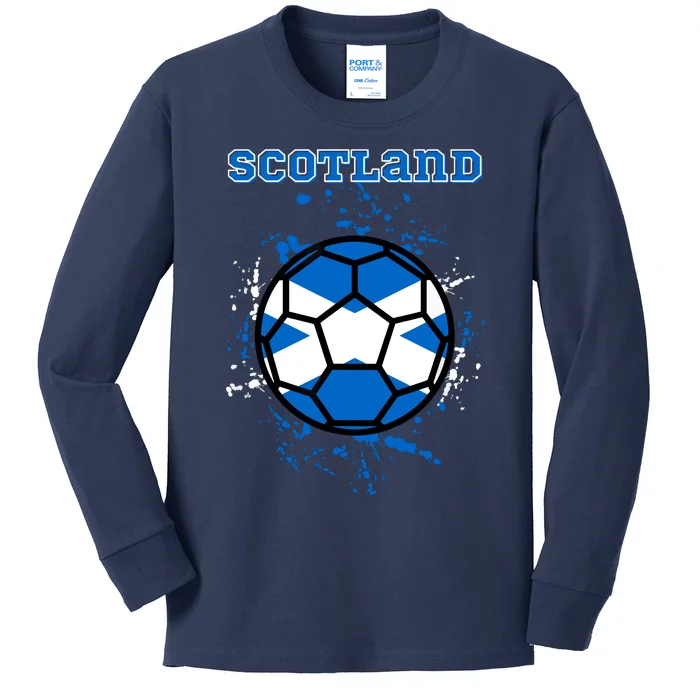 Soccer Scotland Funny Kids Long Sleeve Shirt